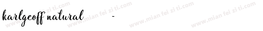 karlgeoff natural字体字体转换